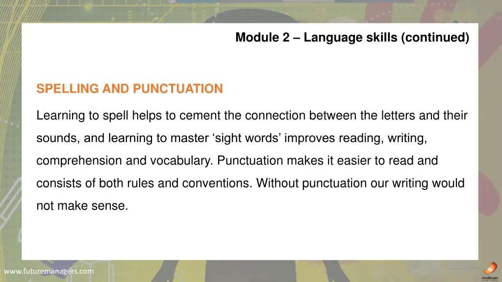 module 2 language skills continued