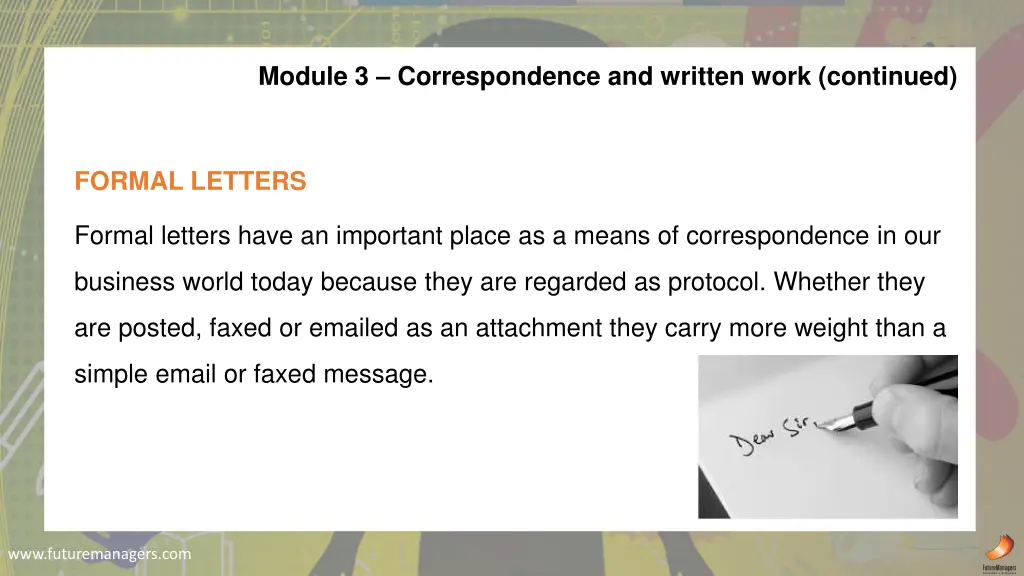 module 3 correspondence and written work continued 1