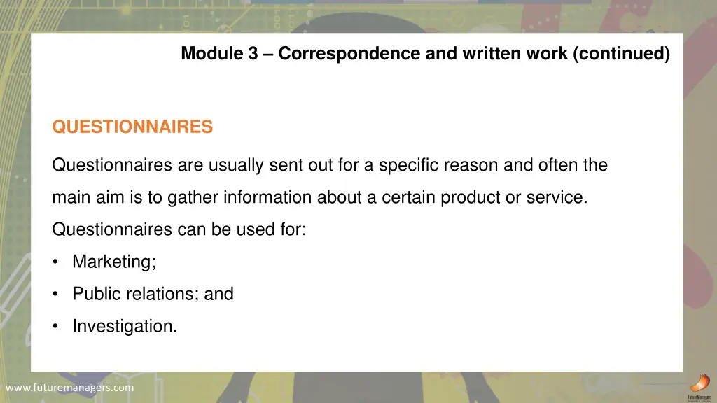 module 3 correspondence and written work continued 4