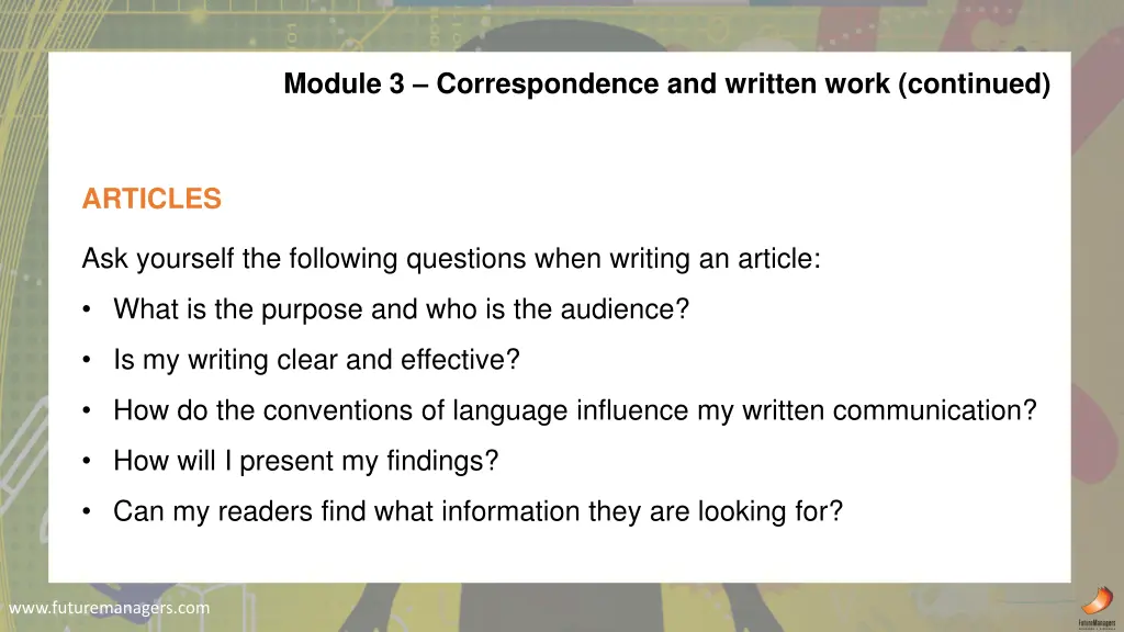 module 3 correspondence and written work continued 6