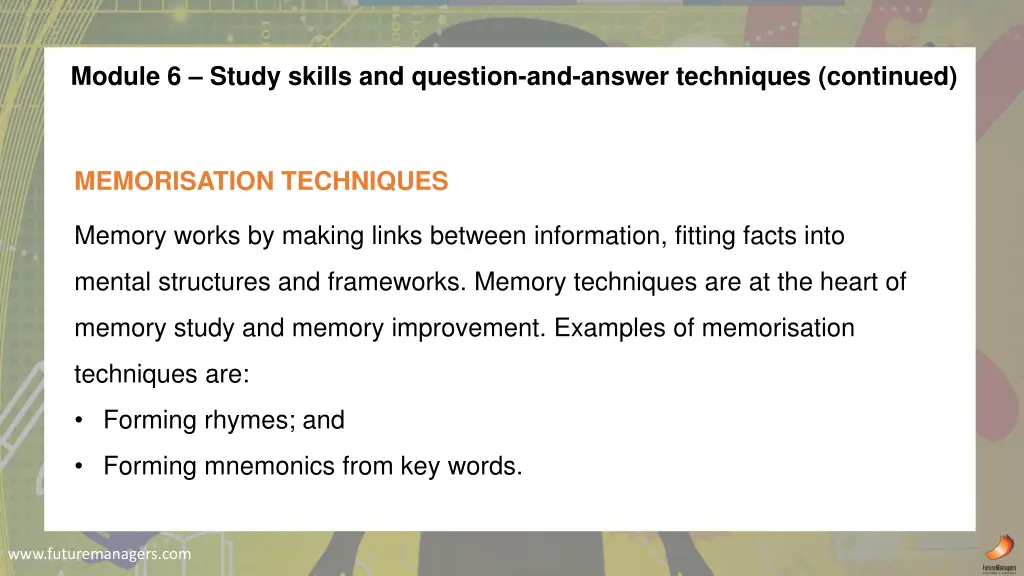 module 6 study skills and question and answer 2