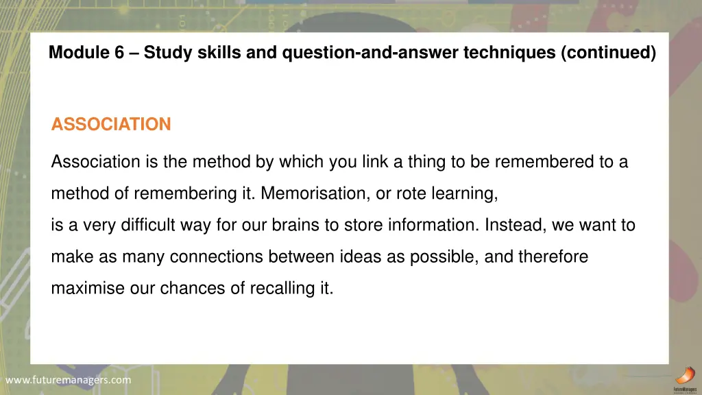 module 6 study skills and question and answer 3