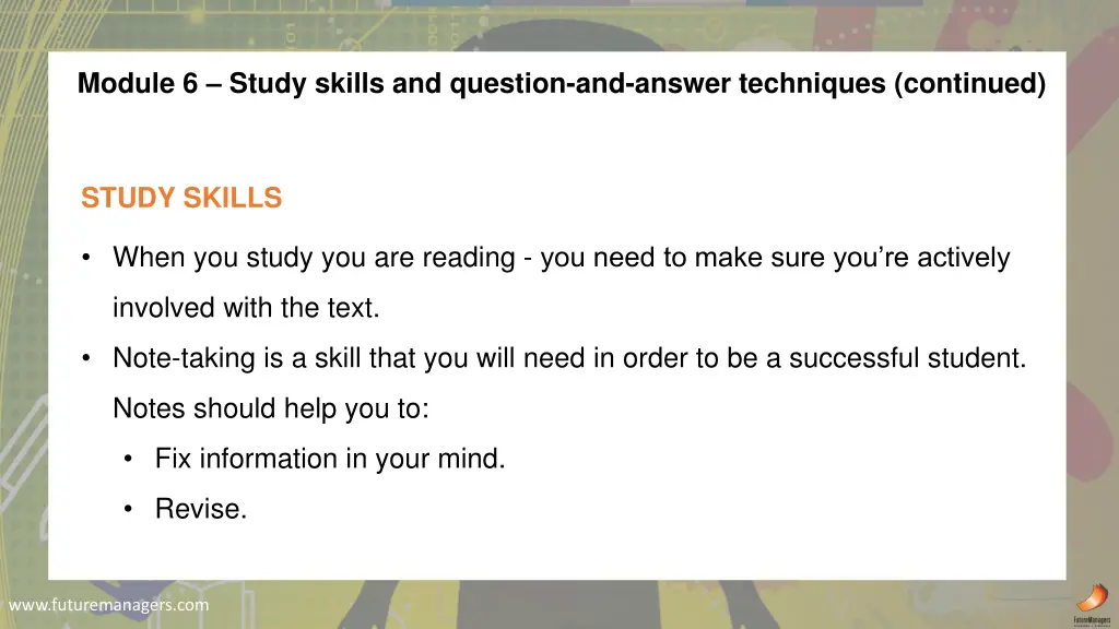 module 6 study skills and question and answer