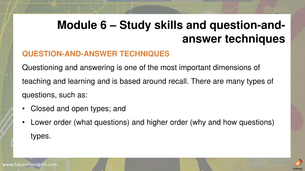 module 6 study skills and question and