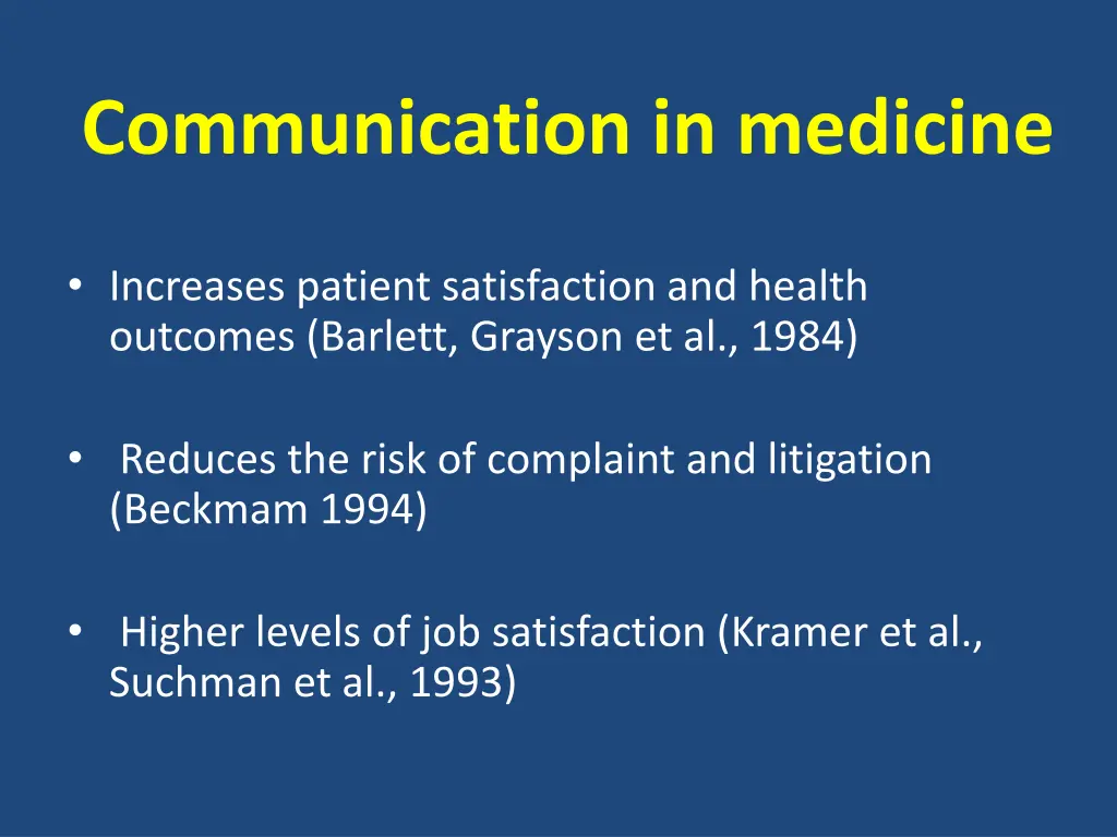 communication in medicine