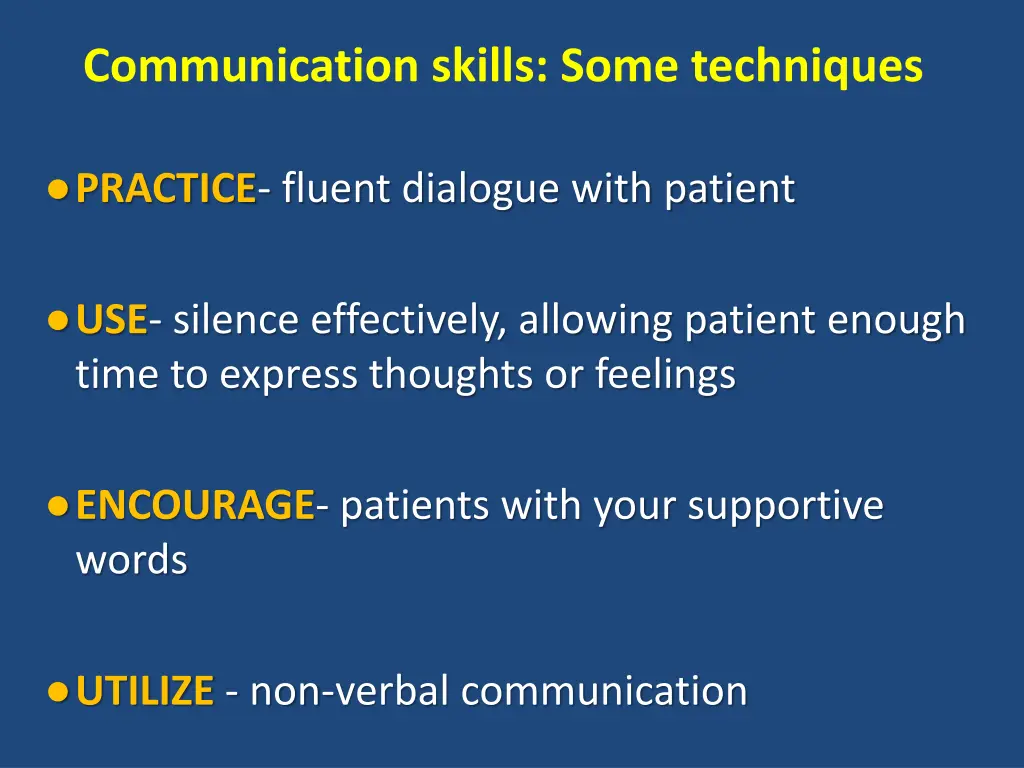 communication skills some techniques