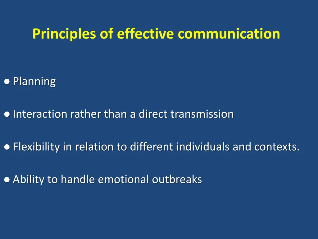 principles of effective communication