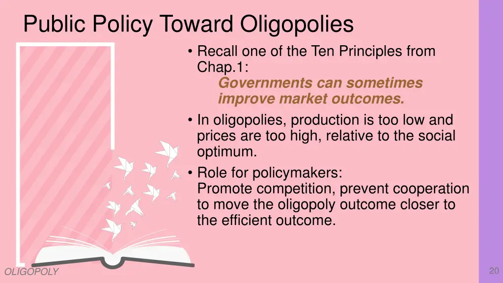 public policy toward oligopolies recall