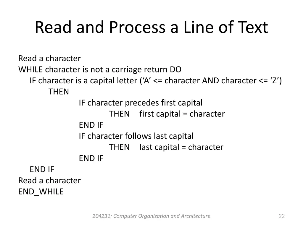 read and process a line of text