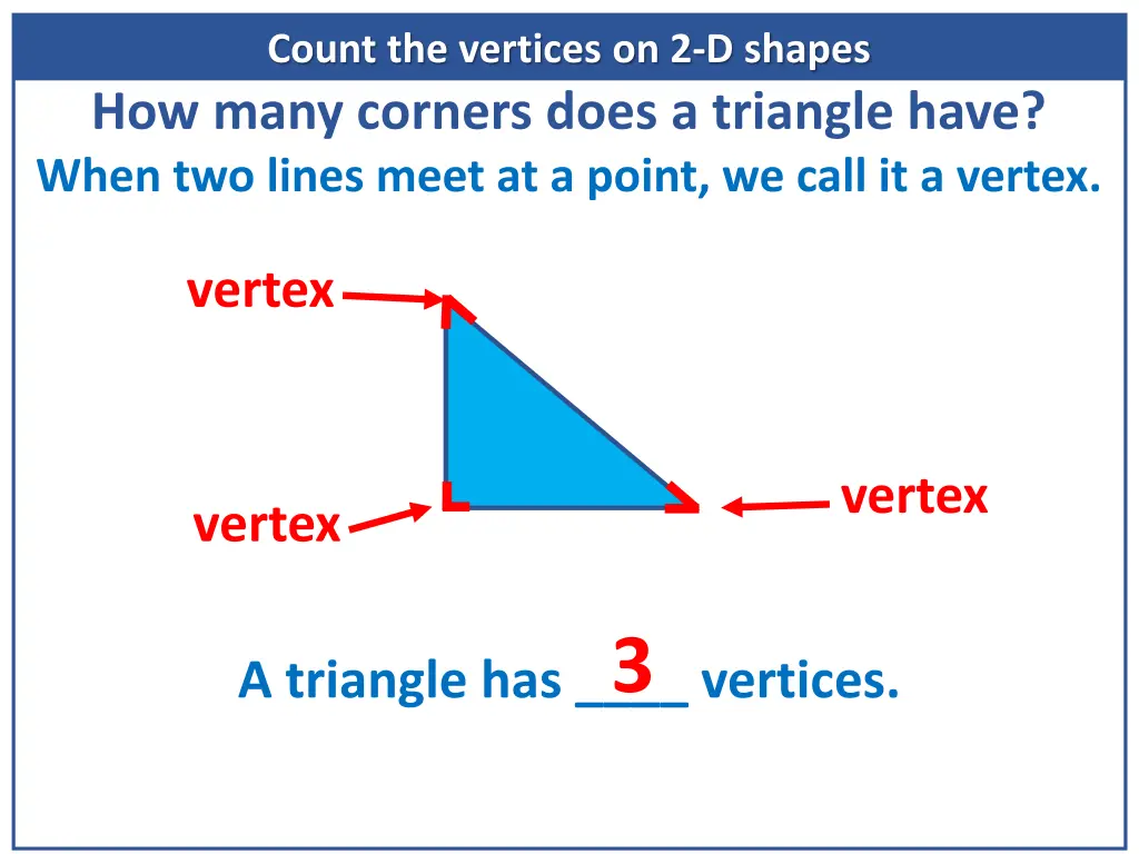 count the vertices on 2 d shapes 1