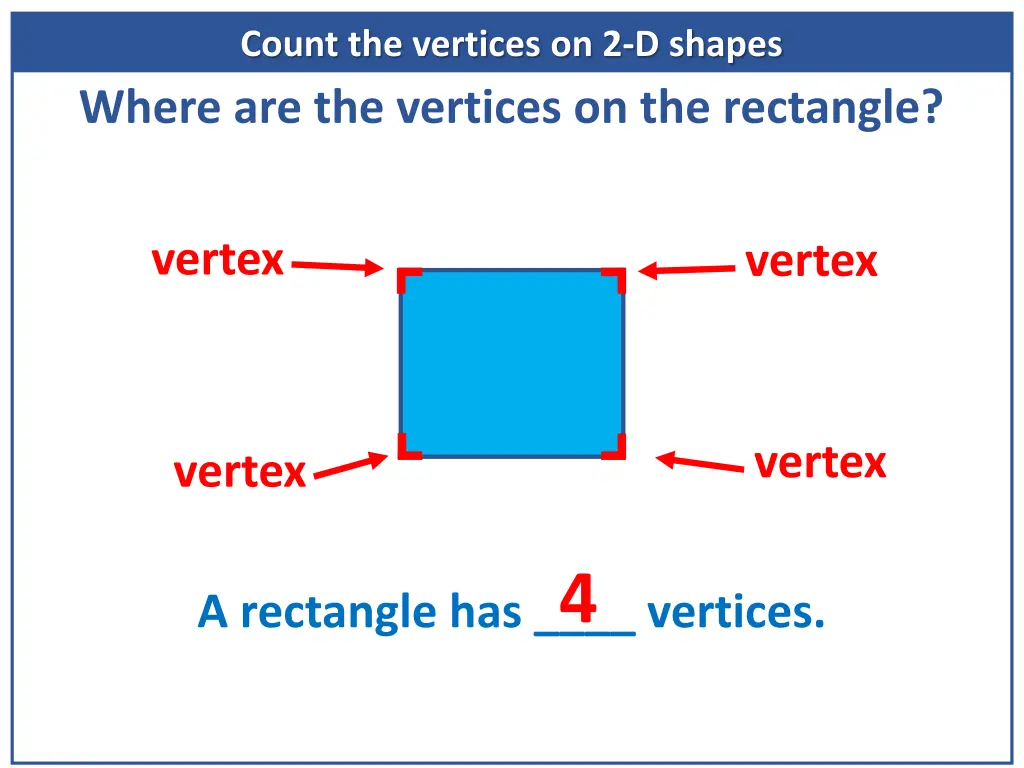 count the vertices on 2 d shapes 2