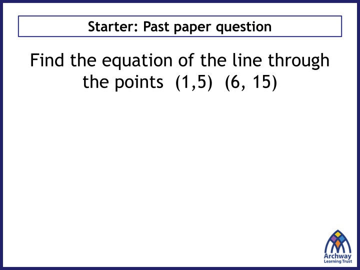 starter past paper question