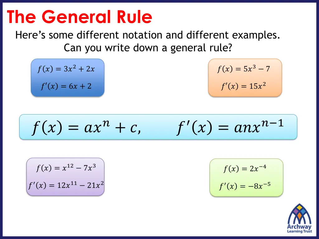 the general rule here s some different notation