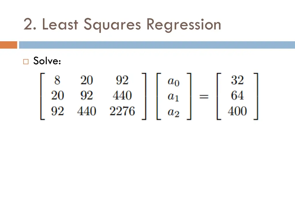 2 least squares regression 13