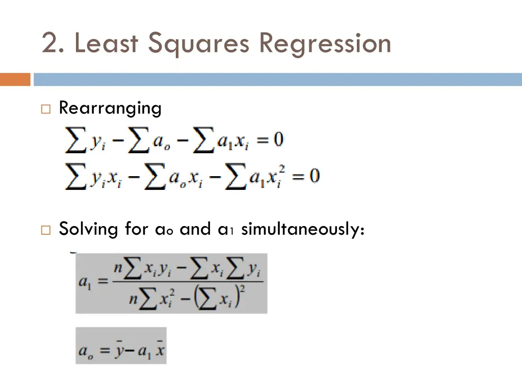 2 least squares regression 3