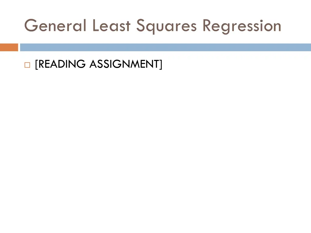 general least squares regression