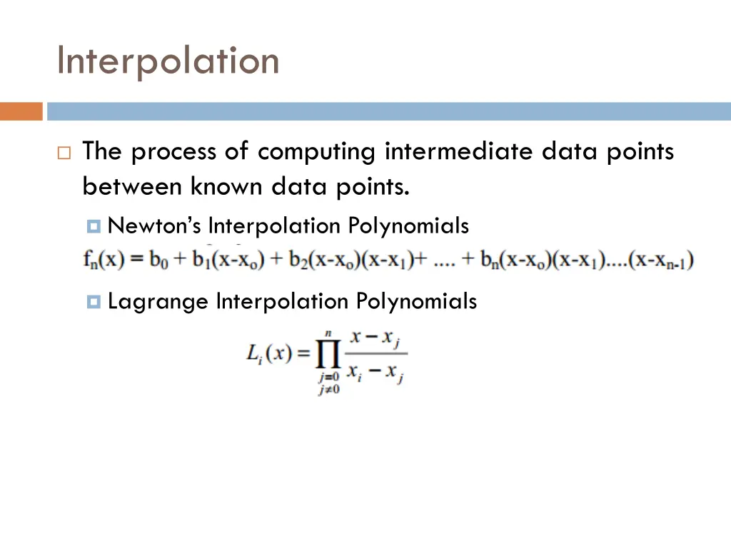 interpolation