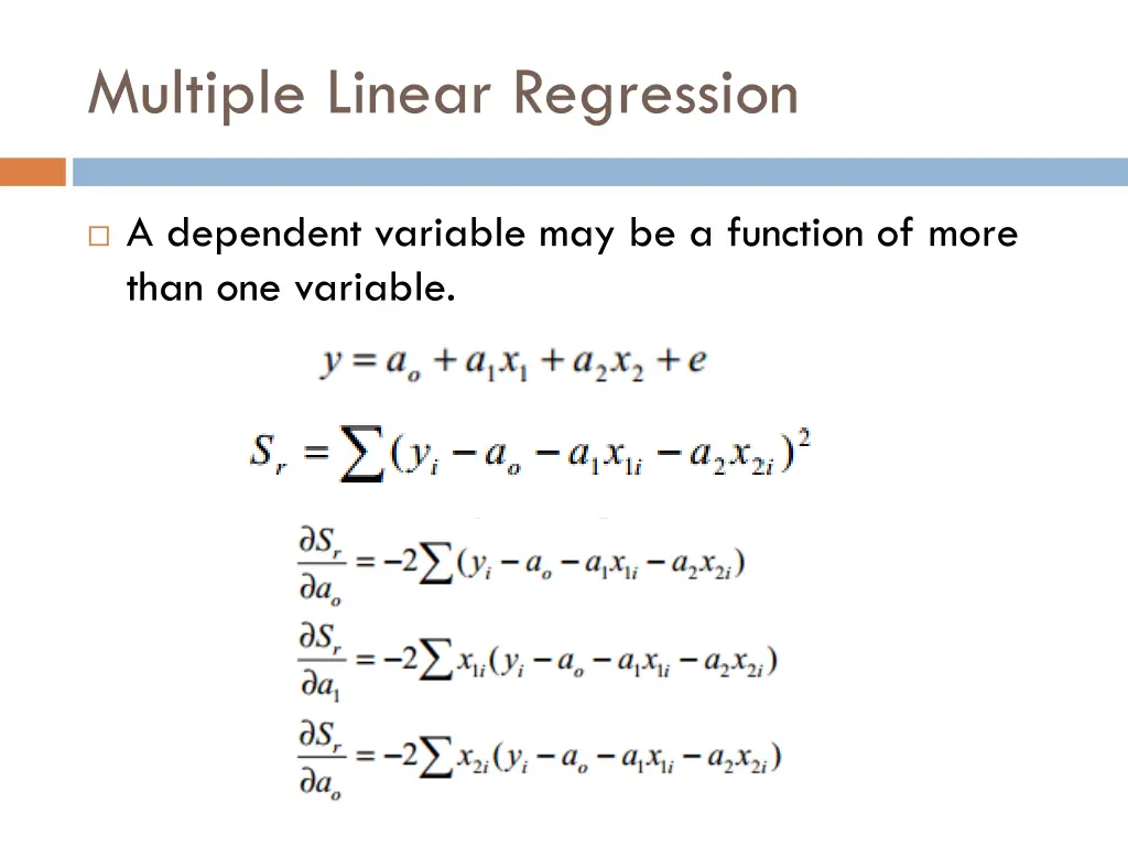 multiple linear regression