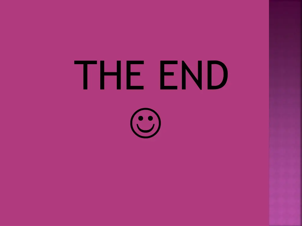 the end