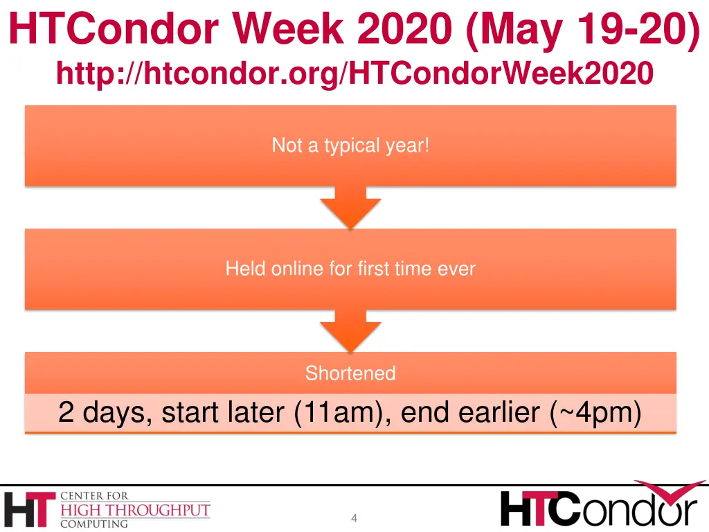 htcondor week 2020 may 19 20 http htcondor