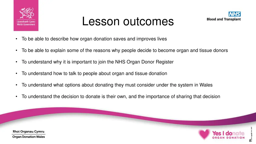 lesson outcomes