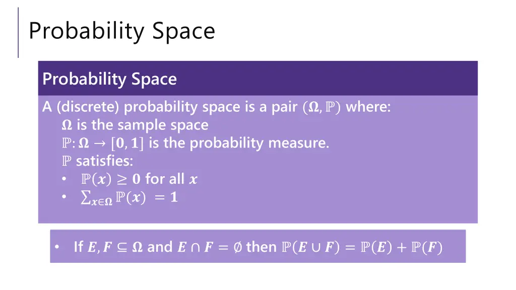 probability space