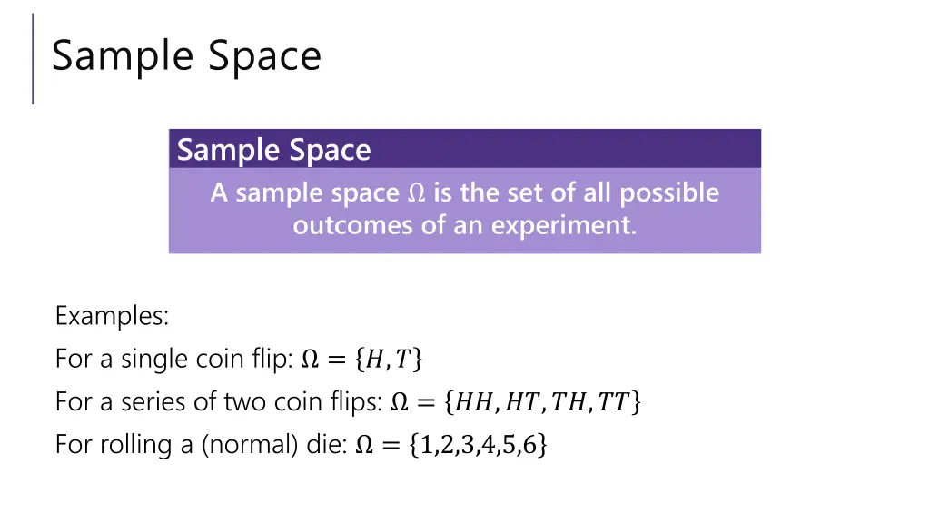 sample space