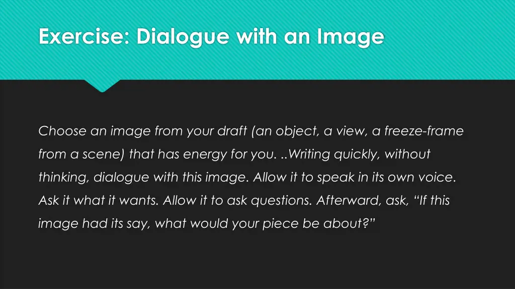 exercise dialogue with an image