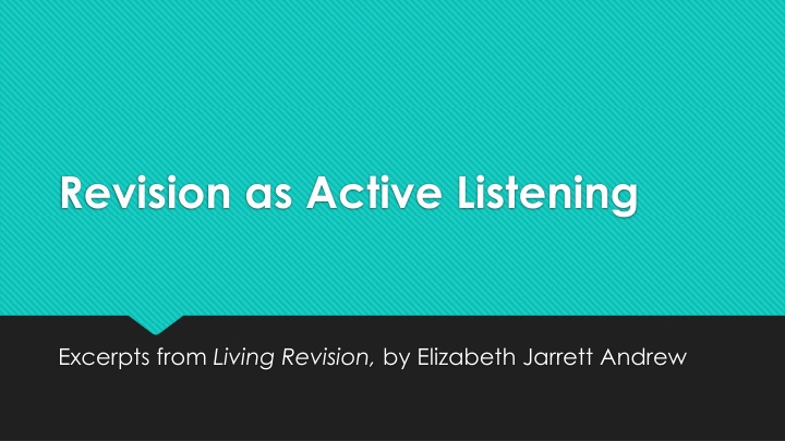 revision as active listening