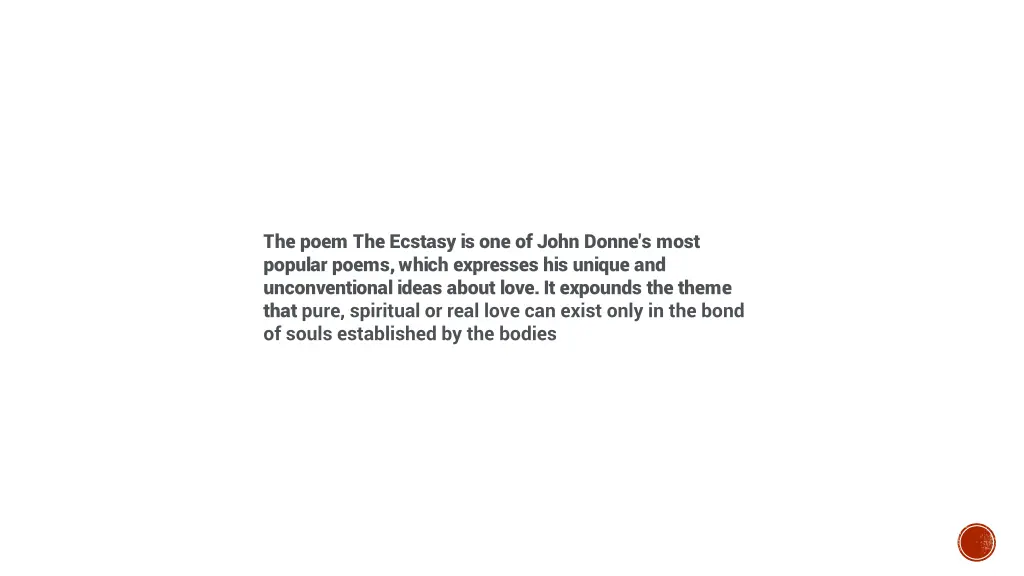 the poem the ecstasy is one of john donne s most