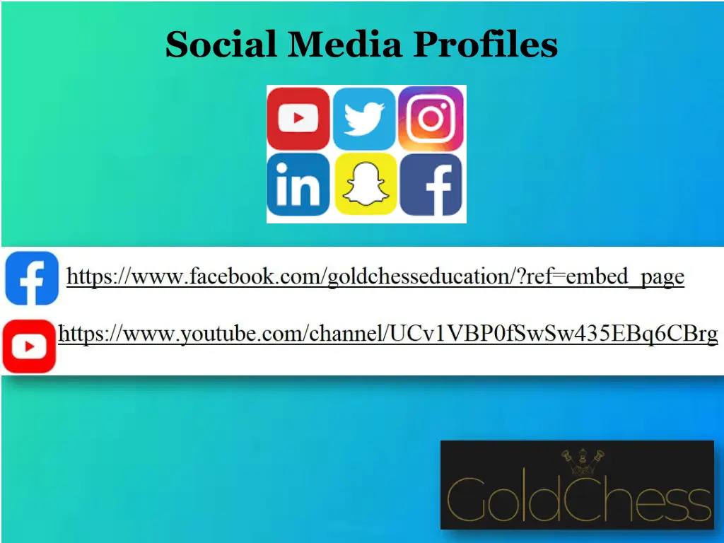 social media profiles