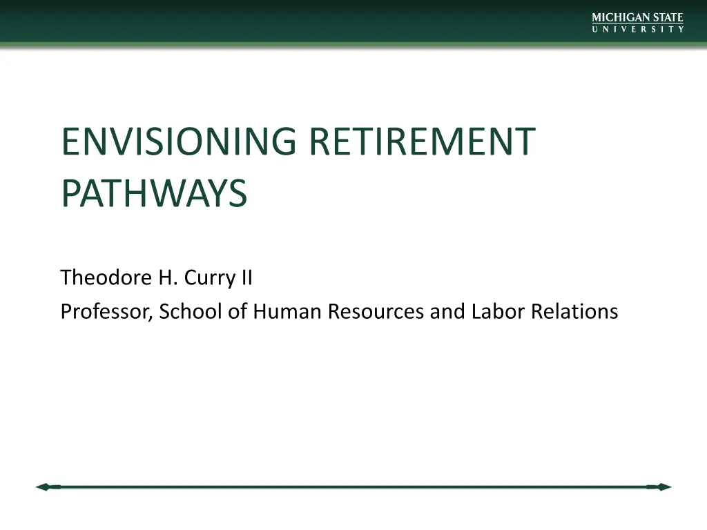 envisioning retirement pathways