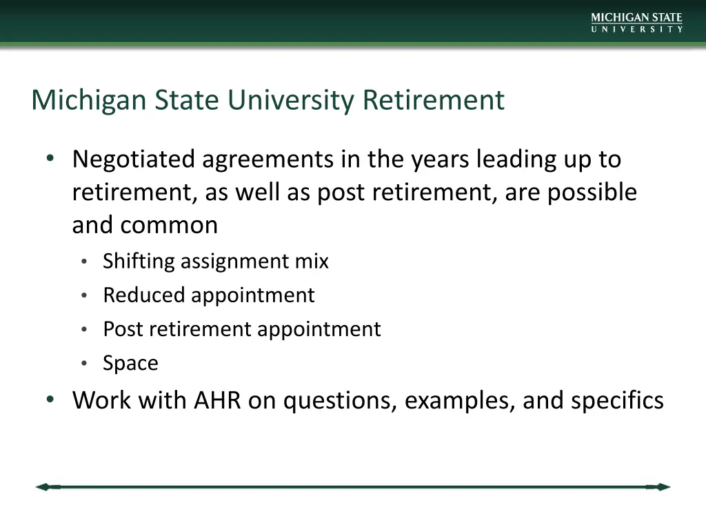 michigan state university retirement