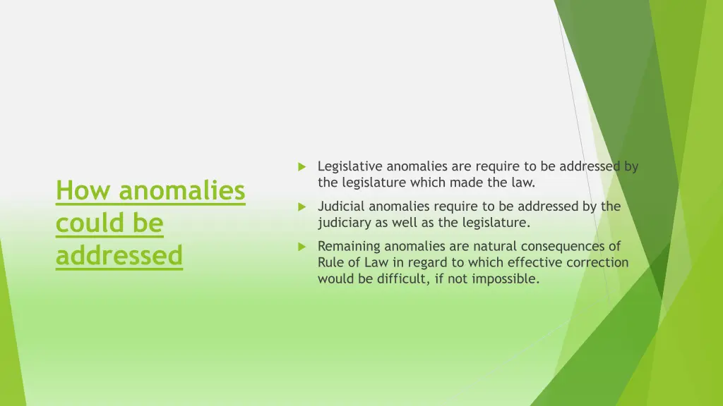 legislative anomalies are require to be addressed