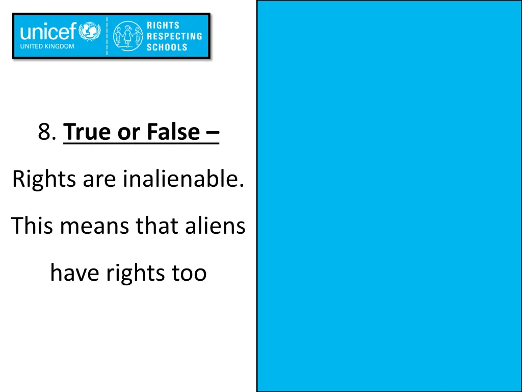 8 true or false