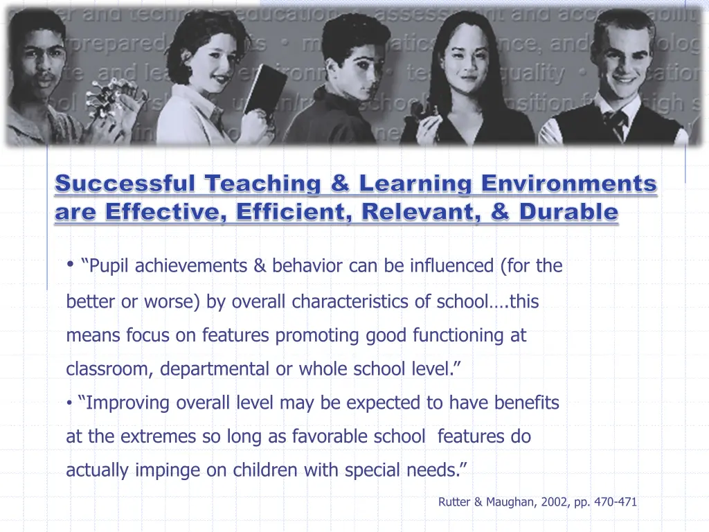 successful teaching learning environments