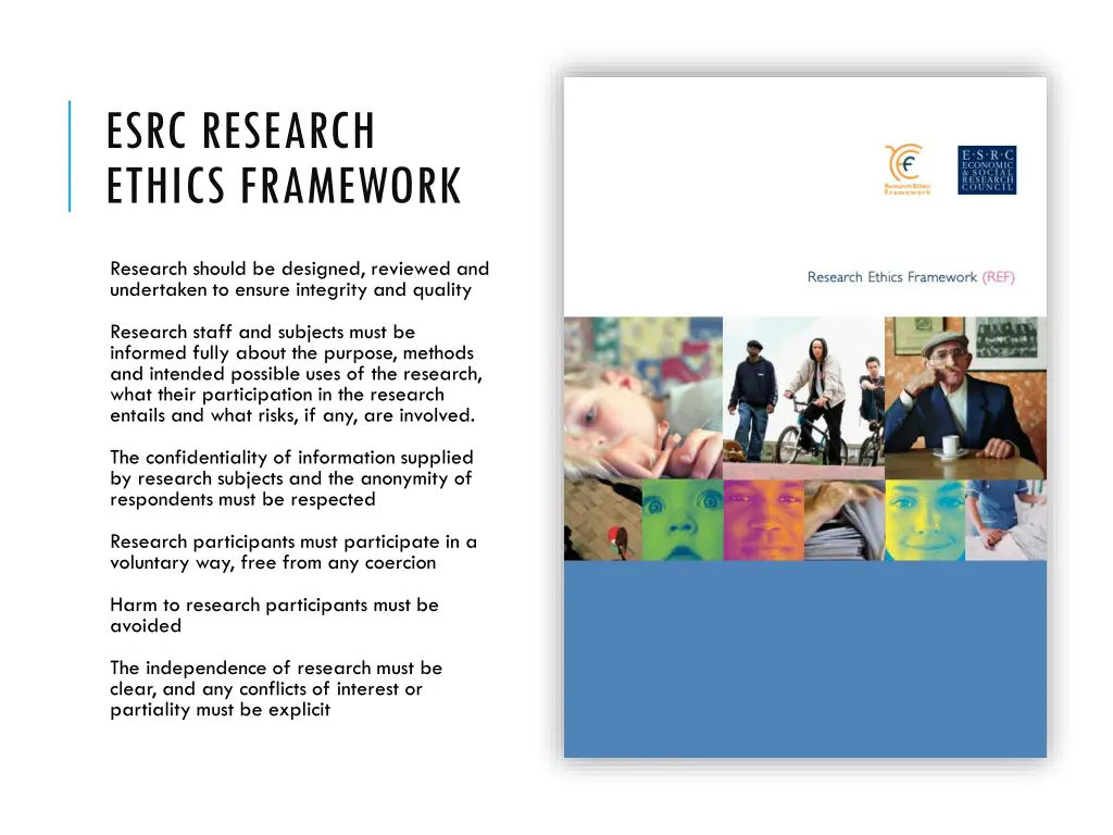 esrc research ethics framework