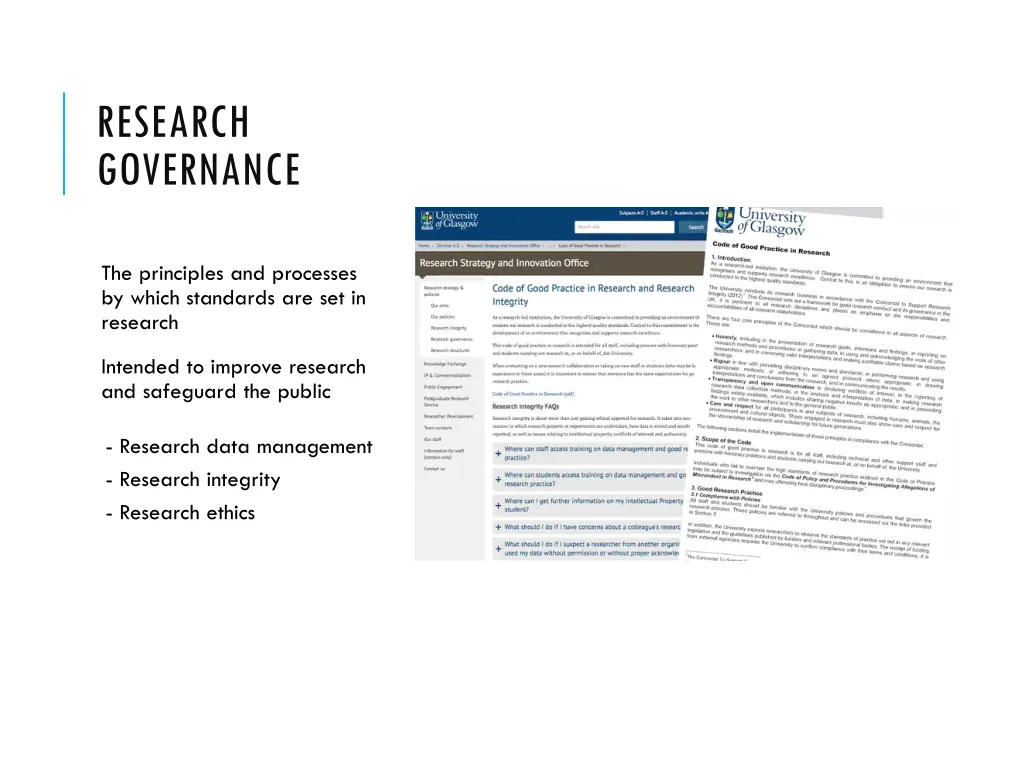 research governance