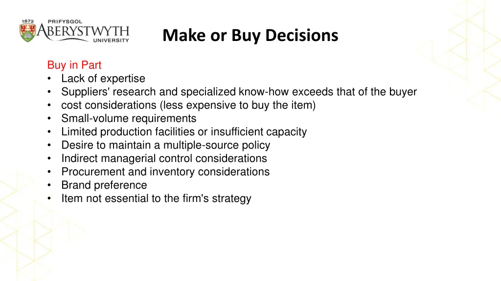 make or buy decisions 1