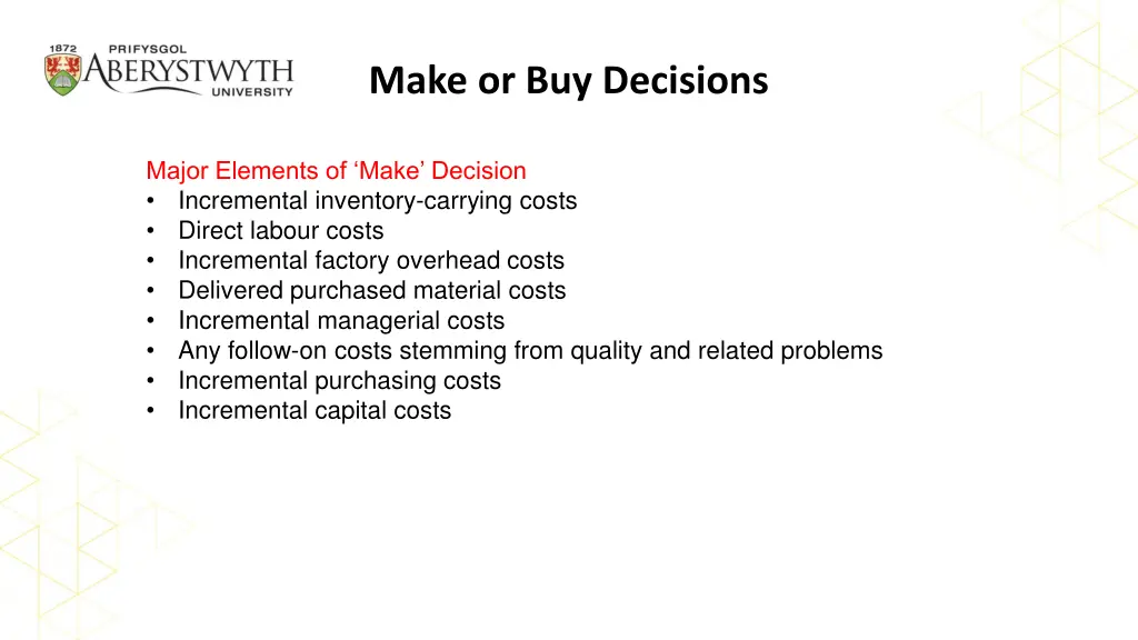 make or buy decisions 2