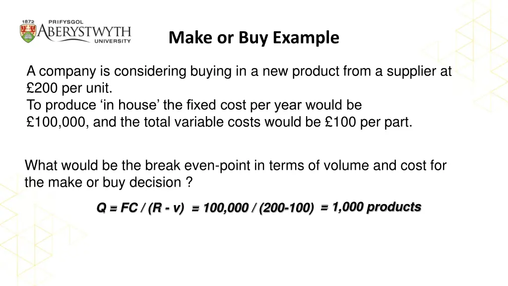 make or buy example