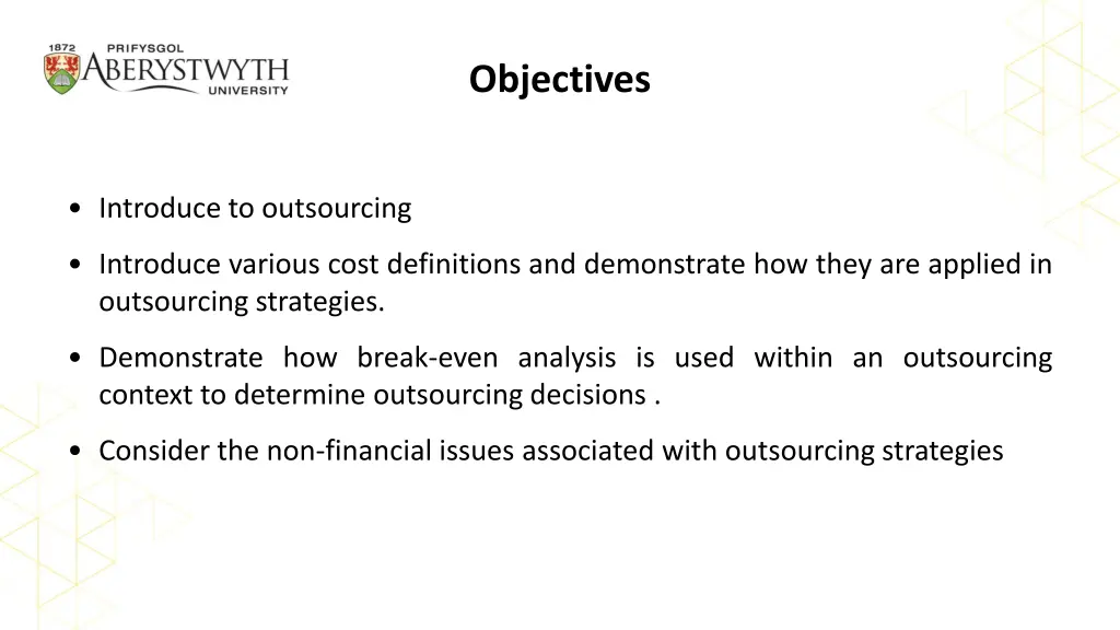 objectives