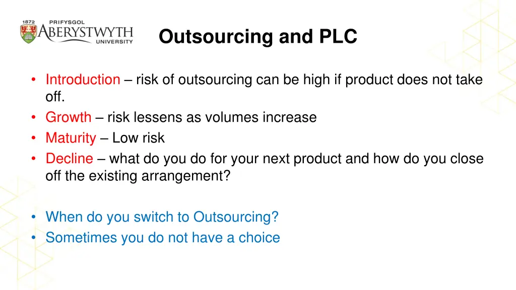 outsourcing and plc