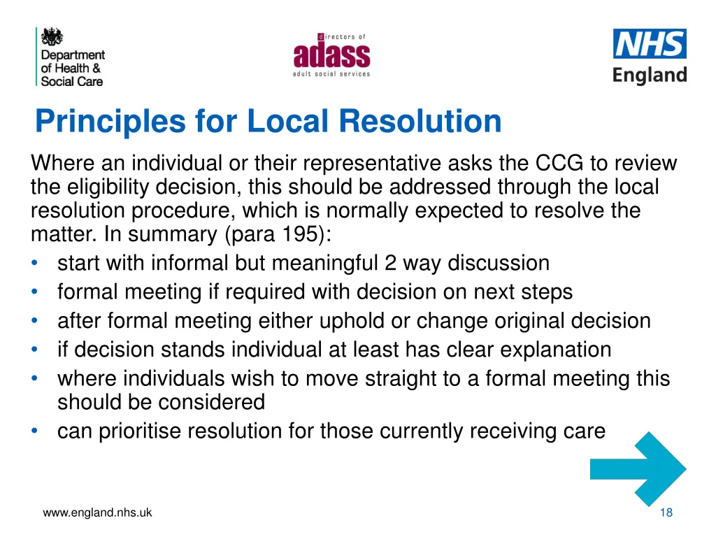 principles for local resolution