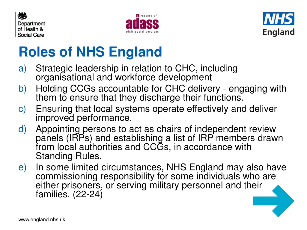 roles of nhs england a strategic leadership