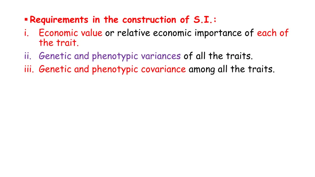 requirements in the construction