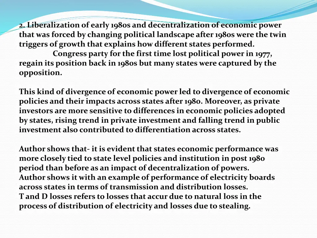 2 liberalization of early 1980s