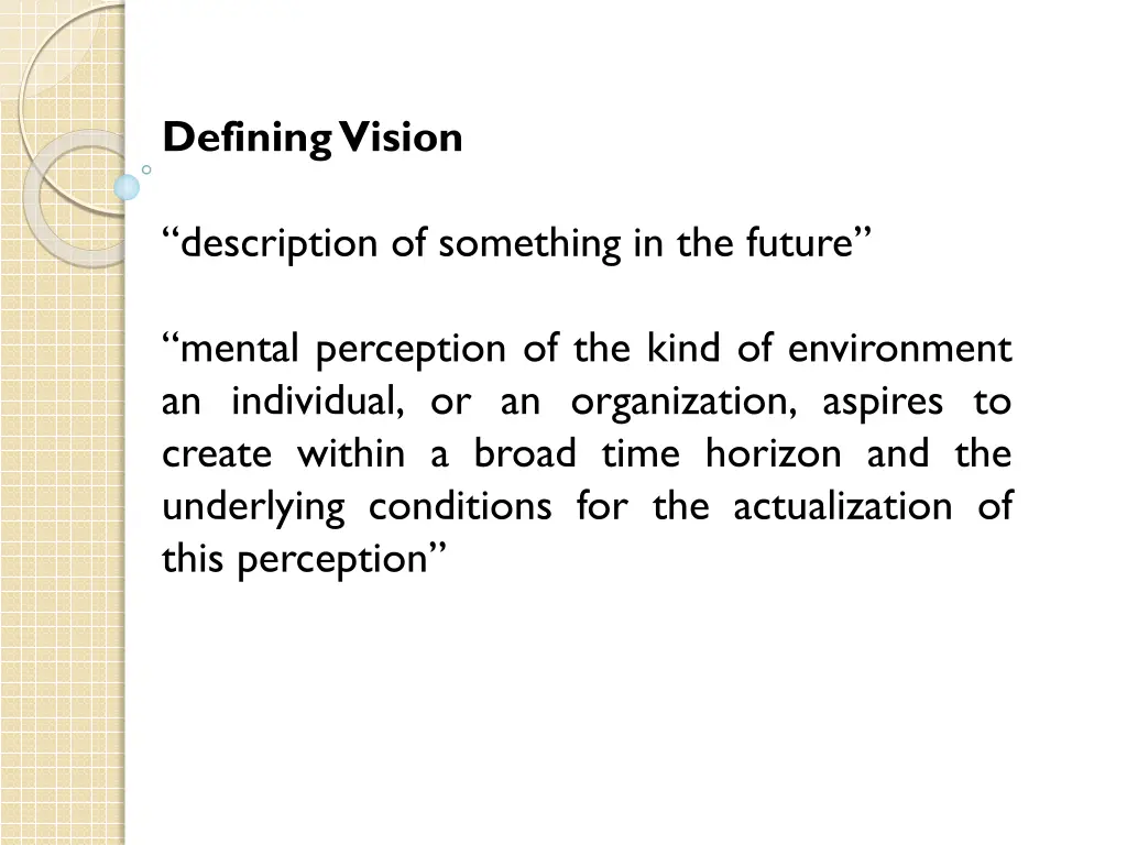 defining vision