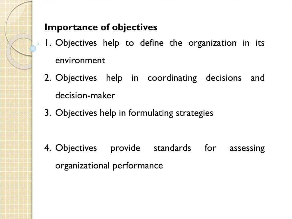 importance of objectives 1 objectives help