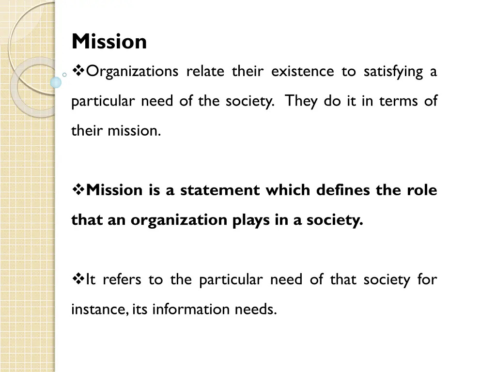 mission organizations relate their existence